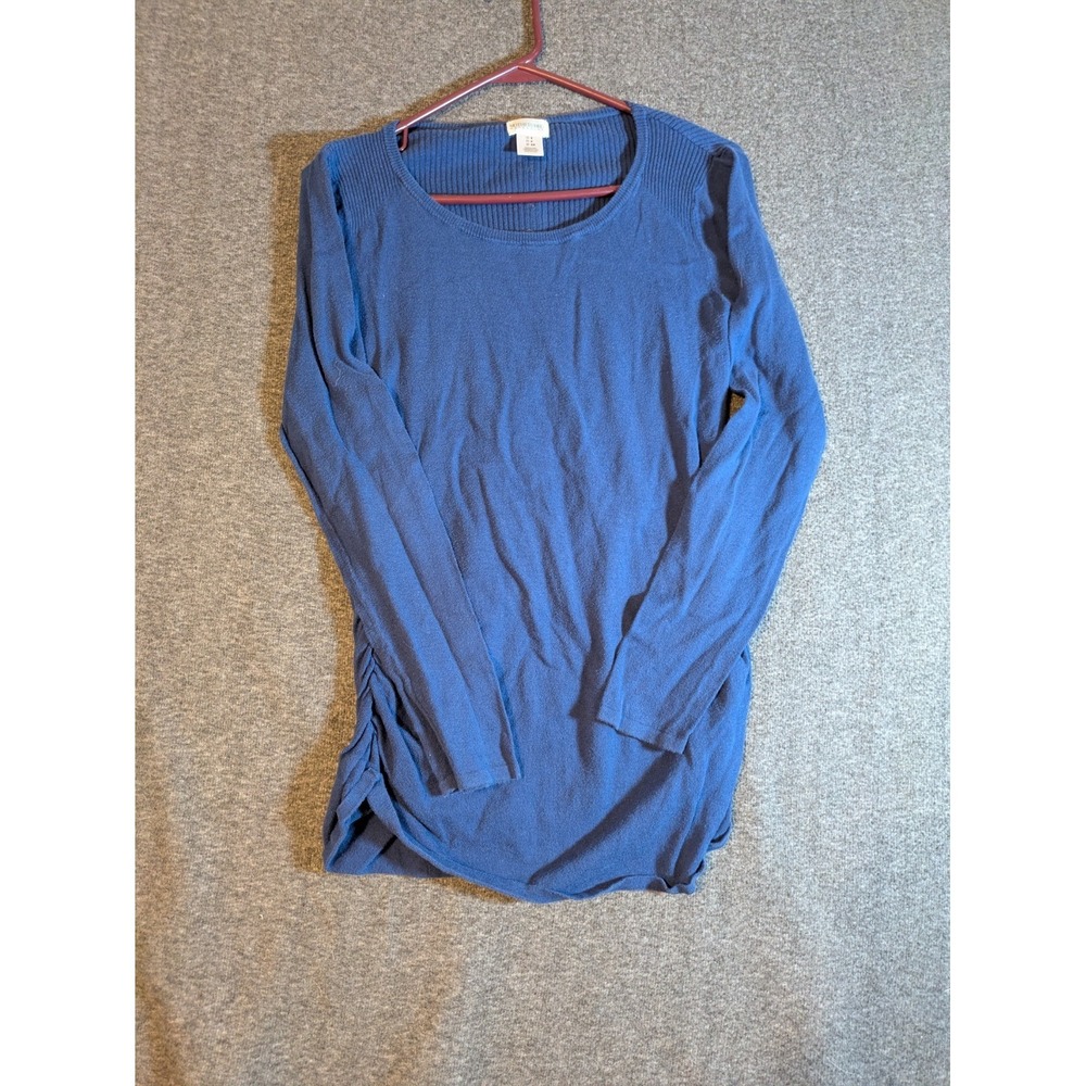 Motherhood Maternity Women's Royal Blue Lightweight Scoop Neck  Sweater Small‎